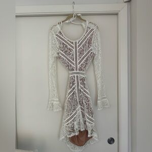 For Love & Lemons Emerie Cutout dress white
